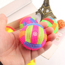 Load image into Gallery viewer, 10 PCS Luminous Volleyball Bouncy Ball Massage Ball Whistle Thorn Ball, Random Color Delivery, Diameter 6.5cm, Diameter 7.5cm