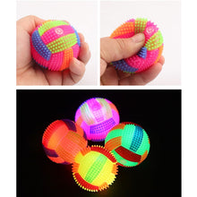 Load image into Gallery viewer, 10 PCS Luminous Volleyball Bouncy Ball Massage Ball Whistle Thorn Ball, Random Color Delivery, Diameter 6.5cm, Diameter 7.5cm