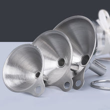Load image into Gallery viewer, 3 in 1 Stainless Steel Funnel Mini Funnel Oil Leaking Wine Leaking Integrated Liquid Dispenser Set, Oil Leaking