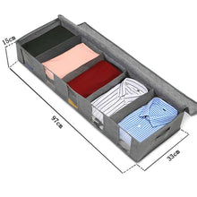 Load image into Gallery viewer, Non-Woven Bed Storage Box Foldable Quilt Clothes Dust-Proof &amp; Moisture-Proof Storage Bag, 97x33x15cm