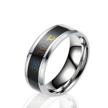Load image into Gallery viewer, Smart Temperature Ring Stainless Steel Personalized Temperature Display Couple Ring, 6, 7, 8, 9, 10, 11, 12, 13