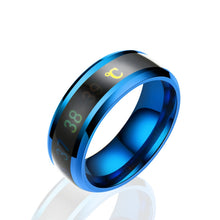 Load image into Gallery viewer, Smart Temperature Ring Stainless Steel Personalized Temperature Display Couple Ring, 6, 7, 8, 9, 10, 11, 12, 13