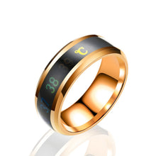 Load image into Gallery viewer, Smart Temperature Ring Stainless Steel Personalized Temperature Display Couple Ring, 6, 7, 8, 9, 10, 11, 12, 13