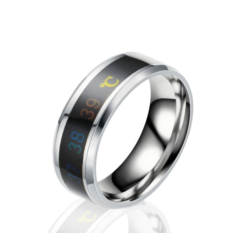 Smart Temperature Ring Stainless Steel Personalized Temperature Display Couple Ring, 6, 7, 8, 9, 10, 11, 12, 13
