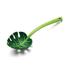 Load image into Gallery viewer, Green Leaf Colander Noodle Spoon Colander, Noodle Spoon
