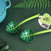 Load image into Gallery viewer, Green Leaf Colander Noodle Spoon Colander, Noodle Spoon
