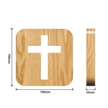 Load image into Gallery viewer, Cross Pine Craft Table Lamp Wooden LED Night Light, Cross