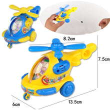 Load image into Gallery viewer, 3 PCS Children Handle Plane Q Version Aviation Helicopter Model