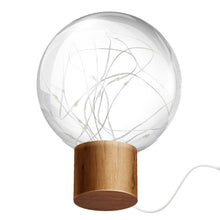 Load image into Gallery viewer, Star Moon Night Light USB Wood Base LED Atmosphere Light, Round Base