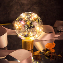 Load image into Gallery viewer, Star Moon Night Light USB Wood Base LED Atmosphere Light, Round Base
