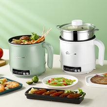 Load image into Gallery viewer, Multi-Function Electric-Cooker Mini Dormitory Student Cooking Rice Stir Frying Non-Stick Pot, 110V US Plug, White Manual Single Pot, White Manual Style with Steaming Grid, White Smart Single Pot, White Smart With Steaming Grid, Green Manual Single Pot ...