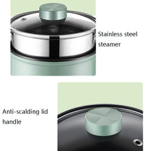 Load image into Gallery viewer, Multi-Function Electric-Cooker Mini Dormitory Student Cooking Rice Stir Frying Non-Stick Pot, 110V US Plug, White Manual Single Pot, White Manual Style with Steaming Grid, White Smart Single Pot, White Smart With Steaming Grid, Green Manual Single Pot ...