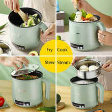 Load image into Gallery viewer, Multi-Function Electric-Cooker Mini Dormitory Student Cooking Rice Stir Frying Non-Stick Pot, 110V US Plug, White Manual Single Pot, White Manual Style with Steaming Grid, White Smart Single Pot, White Smart With Steaming Grid, Green Manual Single Pot ...