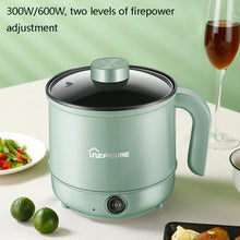 Load image into Gallery viewer, Multi-Function Electric-Cooker Mini Dormitory Student Cooking Rice Stir Frying Non-Stick Pot, 110V US Plug, White Manual Single Pot, White Manual Style with Steaming Grid, White Smart Single Pot, White Smart With Steaming Grid, Green Manual Single Pot ...