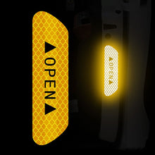 Load image into Gallery viewer, OPEN Reflective Tape Warning Mark Bicycle Accessories Car Door Stickers, Yellow, White, Red, Blue
