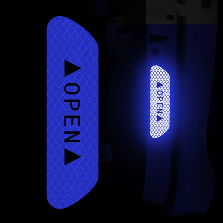 OPEN Reflective Tape Warning Mark Bicycle Accessories Car Door Stickers, Yellow, White, Red, Blue