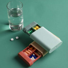 Load image into Gallery viewer, 3 PCS Portable Sealed Pill Storage Box Divided Into Compartments Portable Mini Pill Box, Blue, Green, Gray, Pink