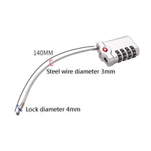 Load image into Gallery viewer, Zinc Alloy Red Dot Luggage Small Padlock Small Mini Code Lock, Black, Silver