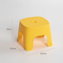 Load image into Gallery viewer, Household Bathroom Row Stools Plastic Stools Thickened Low Stools Square Stools Small Benches, Maple Yellow Children, Retro Red Children, Light Green Children, Black Children, Light Green Adult, Pink Adult, Retro Red Adult, Maple Yellow Adult          ...