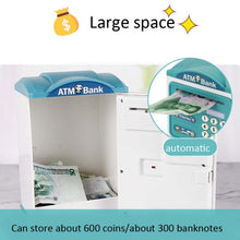 Load image into Gallery viewer, Simulation Password Fingerprint Sensor Unlocking Money Box Automatic Roll Money Safe ATM Piggy Bank, Pink, Blue