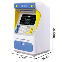 Load image into Gallery viewer, Simulation Face Recognition ATM Cash Deposit Box Simulation Password Automatic Rolling Money Safe Deposit Box, Orange (Battery Version), Blue (Battery Version), Orange (Charging Version), Blue (Charging Version)