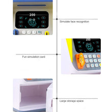 Load image into Gallery viewer, Simulation Face Recognition ATM Cash Deposit Box Simulation Password Automatic Rolling Money Safe Deposit Box, Orange (Battery Version), Blue (Battery Version), Orange (Charging Version), Blue (Charging Version)