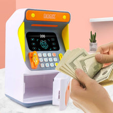 Load image into Gallery viewer, Simulation Face Recognition ATM Cash Deposit Box Simulation Password Automatic Rolling Money Safe Deposit Box, Orange (Battery Version), Blue (Battery Version), Orange (Charging Version), Blue (Charging Version)