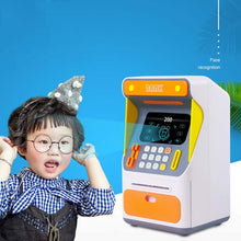 Load image into Gallery viewer, Simulation Face Recognition ATM Cash Deposit Box Simulation Password Automatic Rolling Money Safe Deposit Box, Orange (Battery Version), Blue (Battery Version), Orange (Charging Version), Blue (Charging Version)