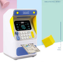 Load image into Gallery viewer, Simulation Face Recognition ATM Cash Deposit Box Simulation Password Automatic Rolling Money Safe Deposit Box, Orange (Battery Version), Blue (Battery Version), Orange (Charging Version), Blue (Charging Version)