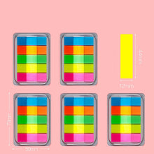 Load image into Gallery viewer, 5pcs Fluorescent Transparent Small Sticker Note Indicator Label Index Sticker, 7660 (One Box), 7661 (One Pack), 7662 (One Pack), 7663 (One Pack), 7664 (One Pack), 7665 (One Pack)