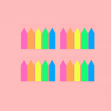 Load image into Gallery viewer, 5pcs Fluorescent Transparent Small Sticker Note Indicator Label Index Sticker, 7660 (One Box), 7661 (One Pack), 7662 (One Pack), 7663 (One Pack), 7664 (One Pack), 7665 (One Pack)