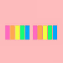 Load image into Gallery viewer, 5pcs Fluorescent Transparent Small Sticker Note Indicator Label Index Sticker, 7660 (One Box), 7661 (One Pack), 7662 (One Pack), 7663 (One Pack), 7664 (One Pack), 7665 (One Pack)