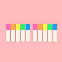 Load image into Gallery viewer, 5pcs Fluorescent Transparent Small Sticker Note Indicator Label Index Sticker, 7660 (One Box), 7661 (One Pack), 7662 (One Pack), 7663 (One Pack), 7664 (One Pack), 7665 (One Pack)