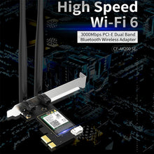 Load image into Gallery viewer, CF-AX200 SE 3000Mbps PCI-E Dual Band Frequency Bluetooth Wireless Network Card