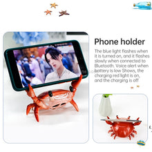 Load image into Gallery viewer, Weightlifting Crab Mobile Phone Stand Desktop Bluetooth Speaker Pen Holder Eye Stand Lazy Mobile Phone Stand