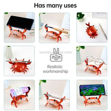 Load image into Gallery viewer, Weightlifting Crab Mobile Phone Stand Desktop Bluetooth Speaker Pen Holder Eye Stand Lazy Mobile Phone Stand