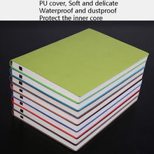 Load image into Gallery viewer, Notebook Student Notepad Diary Book Business Record Book PU Notebook, A5 Plain Weave Blue, A5 Plain Weave Cockscomb Red, A5 Plain Charred Tea Brown, A5 Plain Weave Black, A5 Plain Weave Bitter Tea Red, A5 Plain Weave Nile Blue, A5 Plain Weave Horn Gray...