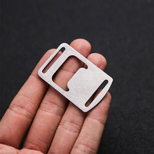 Load image into Gallery viewer, 20 PCS Ribbon Bottle Opener Stainless Steel Card Bottle Opener Outdoor Backpack Webbing Buckle Lanyard Bottle Opener, 20 PCS Card