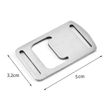 Load image into Gallery viewer, 20 PCS Ribbon Bottle Opener Stainless Steel Card Bottle Opener Outdoor Backpack Webbing Buckle Lanyard Bottle Opener, 20 PCS Card