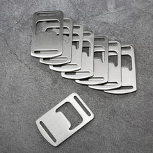 Load image into Gallery viewer, 20 PCS Ribbon Bottle Opener Stainless Steel Card Bottle Opener Outdoor Backpack Webbing Buckle Lanyard Bottle Opener, 20 PCS Card