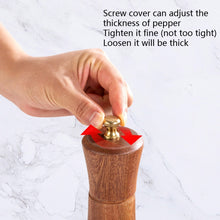 Load image into Gallery viewer, Wood Pepper Grinder Kitchen Household Manual Solid Pepper Powder Black Pepper Mill Grinder Bottle Seasoning Jar, Style 3, 5 inch, Style 3, 8 inch