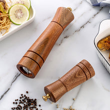 Load image into Gallery viewer, Wood Pepper Grinder Kitchen Household Manual Solid Pepper Powder Black Pepper Mill Grinder Bottle Seasoning Jar, Style 3, 5 inch, Style 3, 8 inch