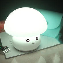 Load image into Gallery viewer, Silicone Colorful Mushroom Night Light Bedside Sleeping Table Lamp, 0.8W