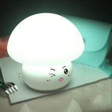Load image into Gallery viewer, Silicone Colorful Mushroom Night Light Bedside Sleeping Table Lamp, 0.8W