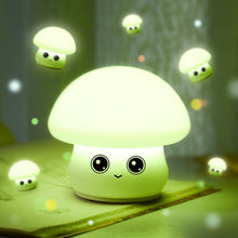 Load image into Gallery viewer, Silicone Colorful Mushroom Night Light Bedside Sleeping Table Lamp, 0.8W