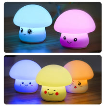 Load image into Gallery viewer, Silicone Colorful Mushroom Night Light Bedside Sleeping Table Lamp, 0.8W