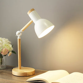 T1062 Dormitory Eye Protection Desk Lamp Bbedroom Bedside Wood Lamp