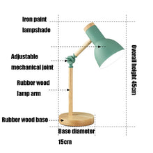 Load image into Gallery viewer, T1062 Dormitory Eye Protection Desk Lamp Bbedroom Bedside Wood Lamp