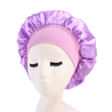 Load image into Gallery viewer, 2 PCS TJM-301 Night Cap With Wide Brim And Elasticity Headband Ladies Chemotherapy Cap Hair Care Hat, M 56-58cm