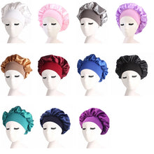 Load image into Gallery viewer, 2 PCS TJM-301 Night Cap With Wide Brim And Elasticity Headband Ladies Chemotherapy Cap Hair Care Hat, M 56-58cm